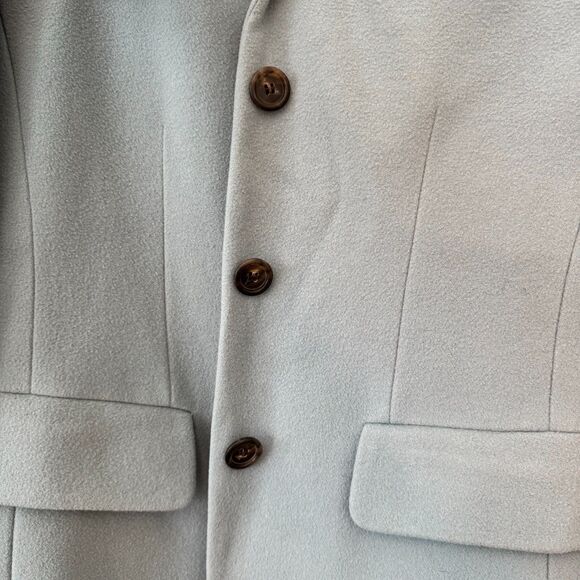 Ann Taylor Light Blue Vintage Wool Cashmere Blazer Size 6 - Picture 2 of 6